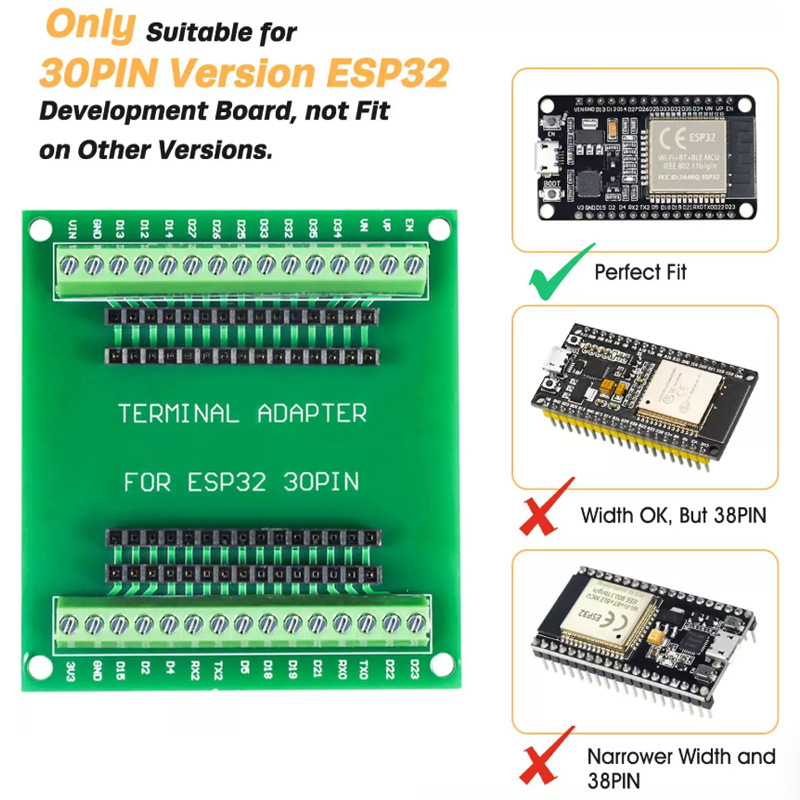 Esp32 Devkit - ESP32開発ボード NodeMCU-32S ESP32-32D 32U 30ピン Wi-Fi対応