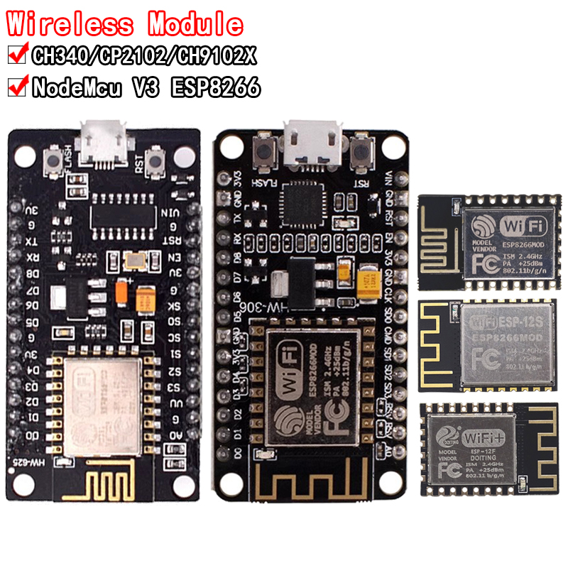 Esp8266 Nodemcu - ワイヤレスモジュール CH340/CP2102/CH9102X NodeMcu V3 V2 Lua
