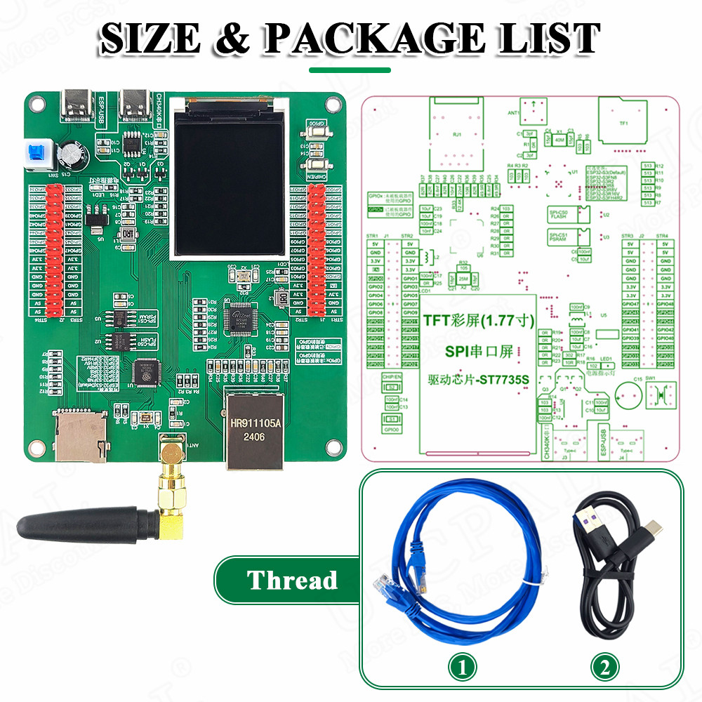 ESP32-S3 開発ボード 1.77 インチ LCD ディ - Esp32 Devkit のレビューと価格